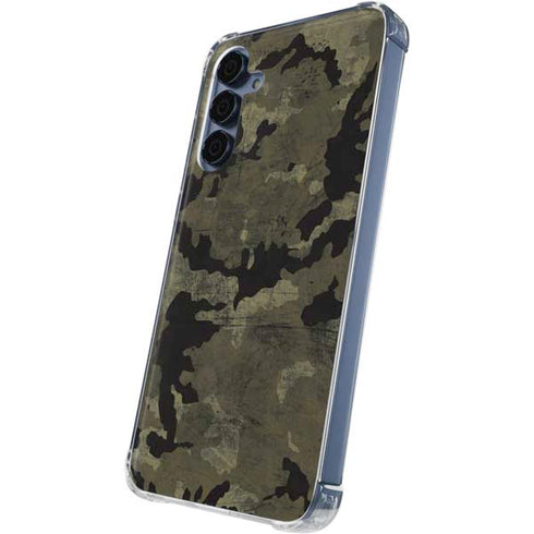Wood Camo Camouflage Galaxy A35 5G Clear Case